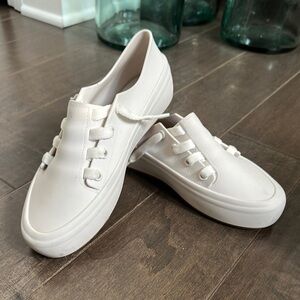 Melissa White Minimalist Rubber Sneakers